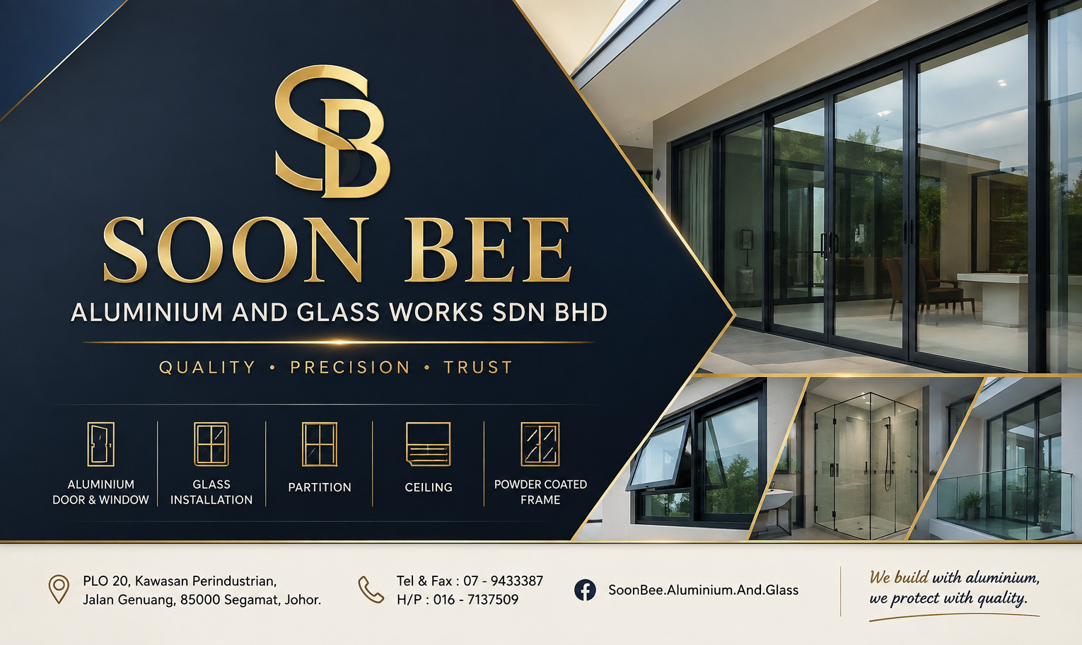 Soon Bee aluminium and glass installation
